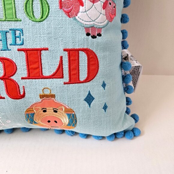 Disney Pixar Pillow Toy to the World Holiday Buzz WallE Dug Sulley 18" Sq NEW - Picture 6 of 10